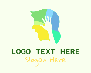 Head - Scream Mind Hand logo design