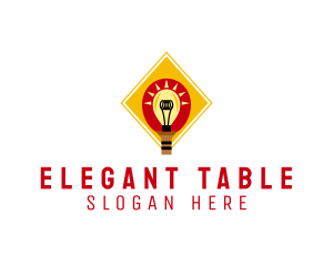 Table - Table Tennis Paddle Light logo design