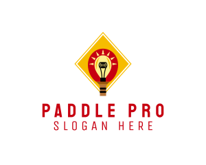 Paddle - Table Tennis Paddle Light logo design