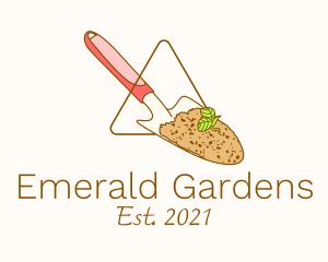 Gardening Trowel Sprout logo design