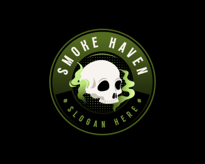 Smoke Skull Death logo design