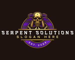 Gaming Serpent Skull logo design