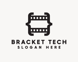 Bracket - Filmstrip Bracket Movie logo design