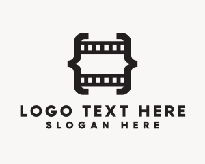 Code - Filmstrip Bracket Movie logo design