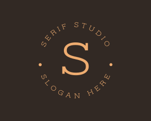 Round Serif Business logo design