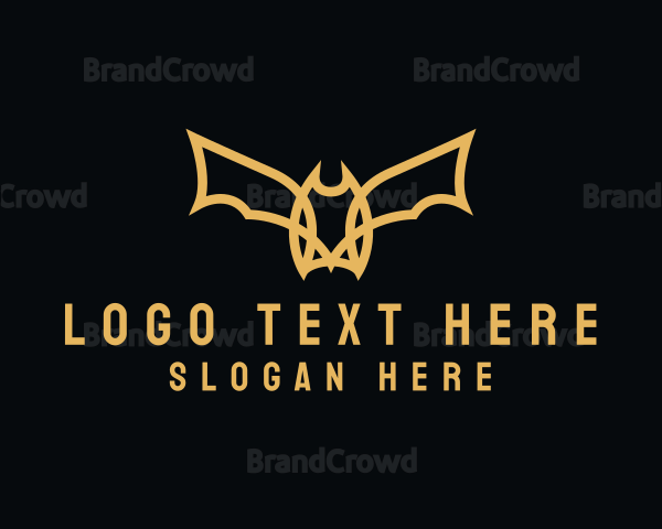 Golden Flying Bat Logo