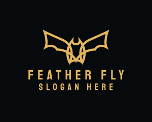 Golden Flying Bat logo design