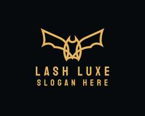 Golden Flying Bat logo design