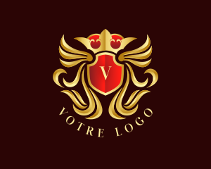 Aristocrat - Luxury Crown Crest logo design
