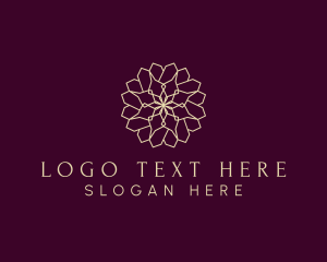 Premium - Heart Flower Ornament logo design