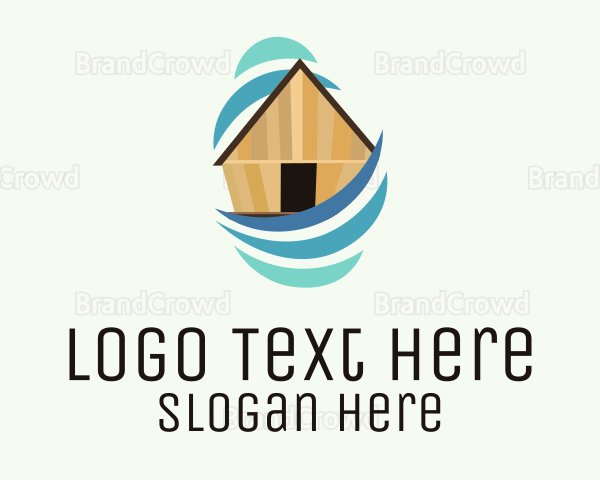 Tropical Hut Ocean Villa Logo