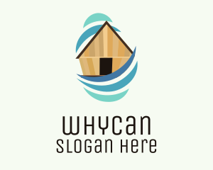 Tropical Hut Ocean Villa logo design