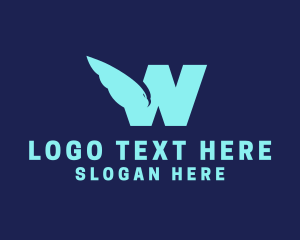 Airline - Eagle Letter W logo design