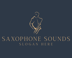 Saxophone - Saxophone Instrument Musician logo design