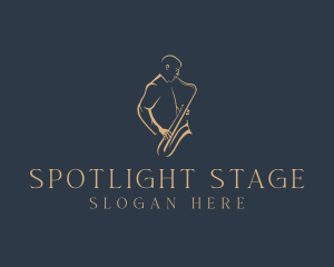 Theater - Saxophone Instrument Musician logo design