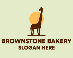 Brown - Brown Giraffe Silhouette logo design