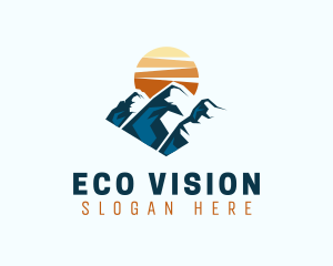 Mountain Peak Scenery logo design