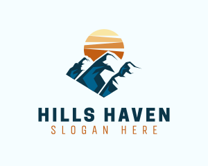 Mountain Peak Scenery logo design