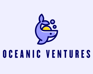 Sperm Whale Aquapark logo design