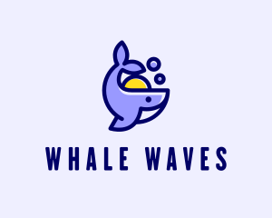 Sperm Whale Aquapark logo design