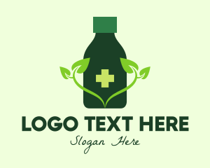 Natural Medicine Bottle  Logo