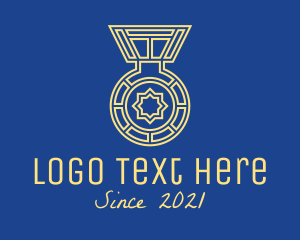 Victory - Athletic Medallion Award logo design