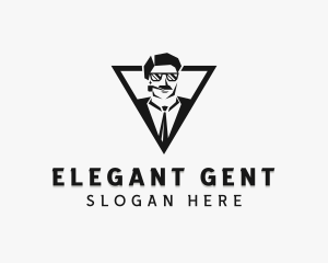 Gentleman Smoking Pipe logo design