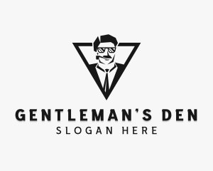 Gentleman Smoking Pipe logo design