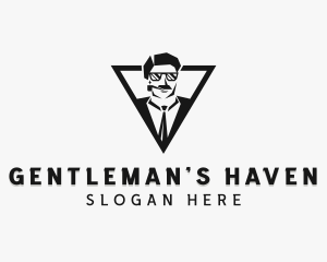 Gentleman Smoking Pipe logo design