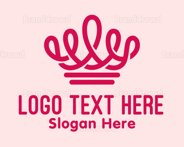 Elegant Pink Crown Logo