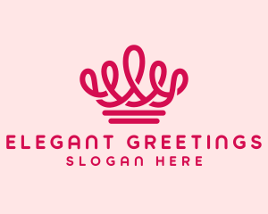 Elegant Pink Crown logo design