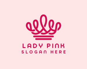 Elegant Pink Crown logo design