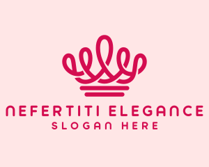 Elegant Pink Crown logo design