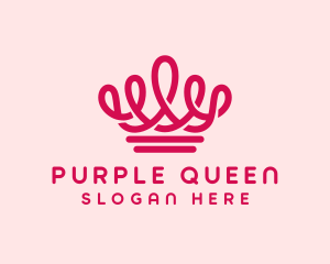 Elegant Pink Crown logo design