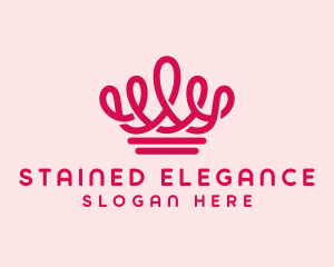 Elegant Pink Crown logo design