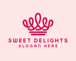 Elegant Pink Crown logo design