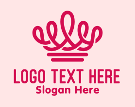 Queen - Elegant Pink Crown logo design