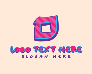 Teenager - Pop Graffiti Letter O logo design