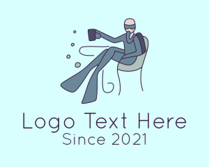 Scuba Diver Mascot  Logo