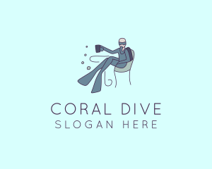 Snorkeling - Snorkeling Scuba Diver logo design