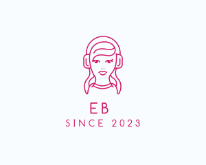 Tiktok - Female DJ Headset logo design