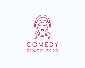 Female - Female DJ Headset logo design