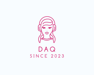 Headset - Female DJ Headset logo design