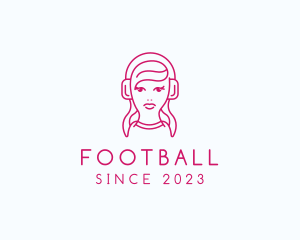 Headset - Female DJ Headset logo design