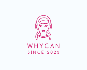 Electronics - Female DJ Headset logo design