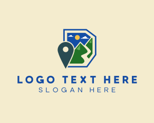 Outdoor - Mountain Location Pin Letter D logo design