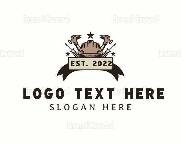 Construction Tool Banner Logo