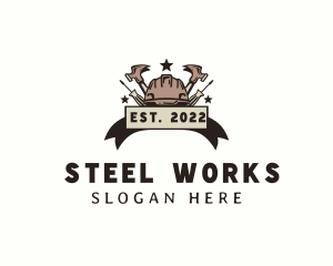 Construction Tool Banner logo design