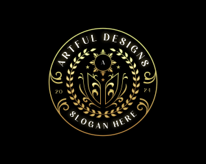 Royal Wreath Sun logo design