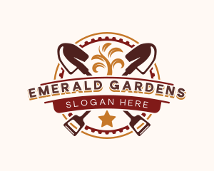 Landscaping Shovel Garden logo design